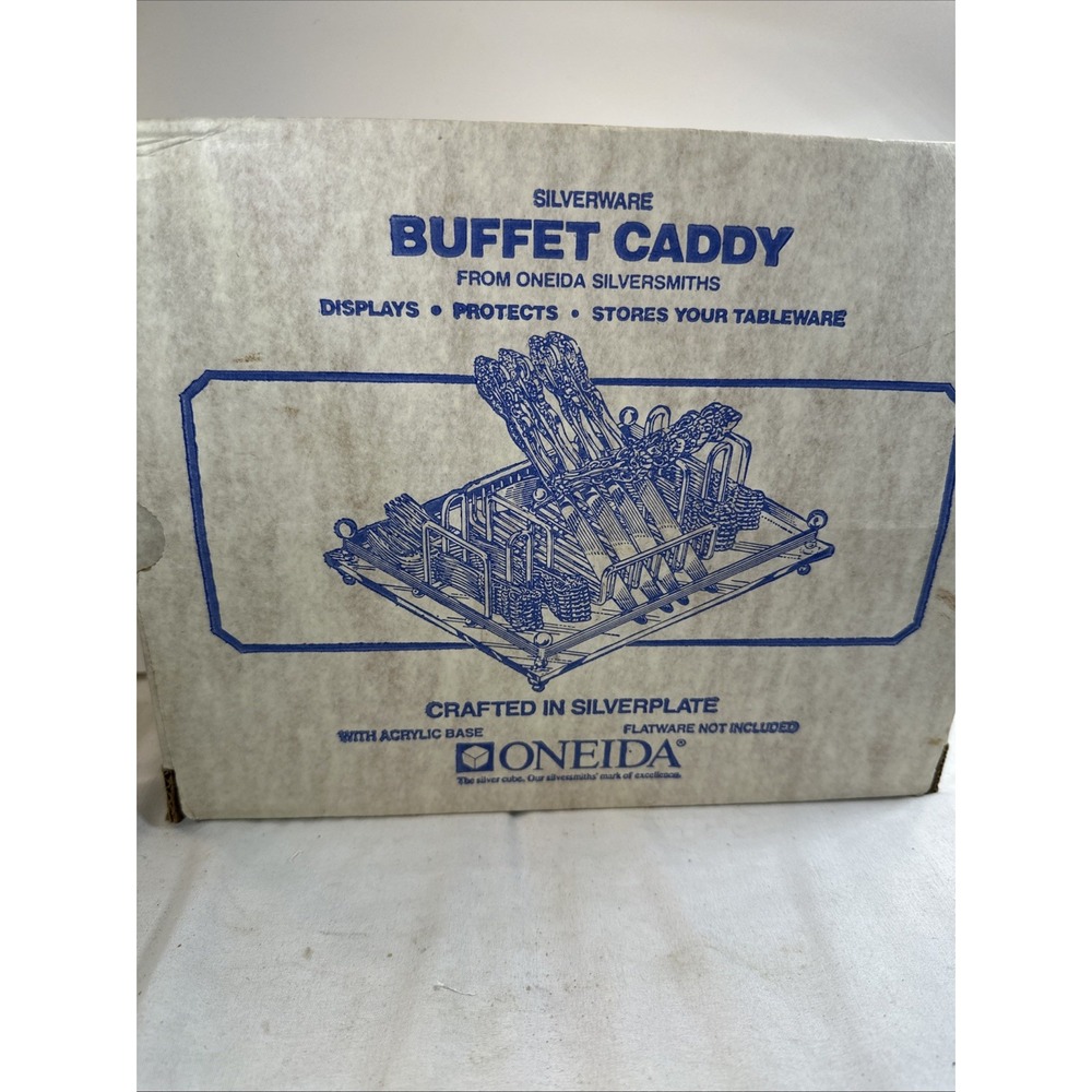 Oneida 70s Silverware Buffet CADDY Silverplated Acrylic Base for Events/Catering